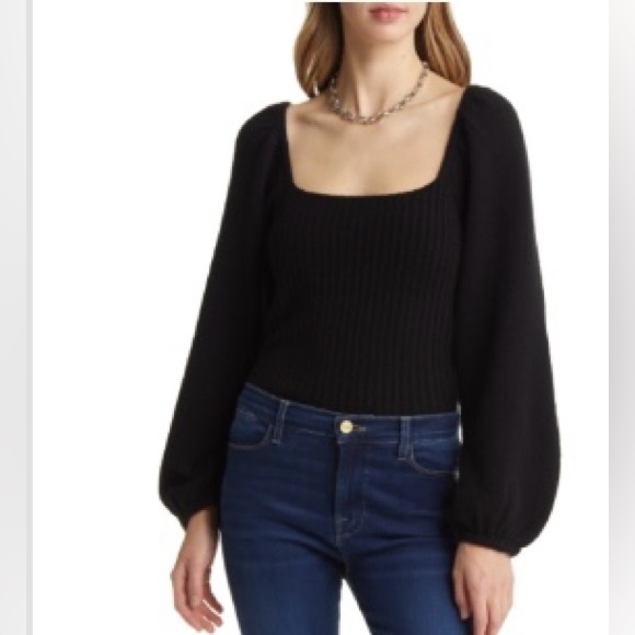 Nordstrom Sweaters - Nordstrom Black Off-the-Shoulder Sweater